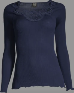 Pull Col Et Décolleté Brodé En Laine Et Soie Bleu Marine 9 Pull Col Et Décolleté Brodé En Laine Et Soie Bleu Marine -PRIMADONNA boutique Captured ecran2021 10 06a22.30.09