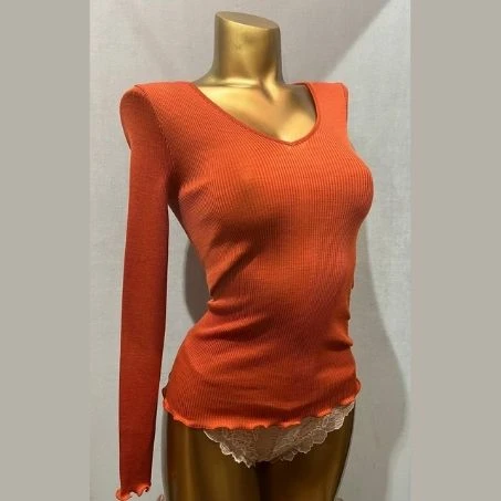 Top Manches Longue En Soie Siena Paprika -PRIMADONNA boutique PhotoficheproduitMartine 6869dd24 5839 44ef b7a9 c1a89e00fecd