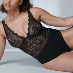 Simone Perele Body En Dentelle Sans Armatures Freesia Noir