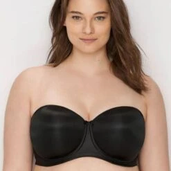 ELOMI Soutien-gorge Smooth Noir Moulé Armatures Sans Bretelles