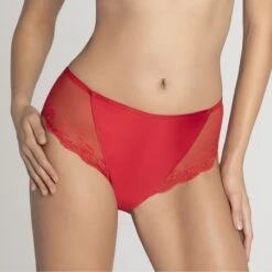 Culotte Haute En Soie Splendeur Soie Rouge