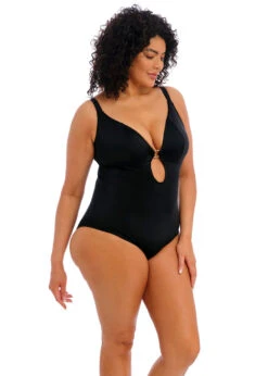 ELOMI Maillot De Bain 1 Pièce Plongeant Sans Armatures Plain Sailing Noir -PRIMADONNA boutique maillot de bain grande taille 1 piece plain sailing noir1