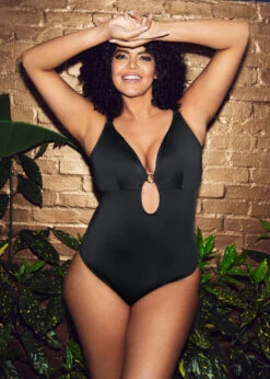 ELOMI Maillot De Bain 1 Pièce Plongeant Sans Armatures Plain Sailing Noir -PRIMADONNA boutique maillot de bain grande taille 1 piece plain sailing noir3