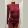 Pull Col Cheminée En Laine Mérinos Et Soie Bordeaux -PRIMADONNA boutique pull cheminee oscalito bordeaux