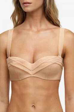 Soutien-gorge Bandeau Coques Encens'moi Beige Doré -PRIMADONNA boutique soutien gorge bandeau mousse chantal thomass encens moi beige dore