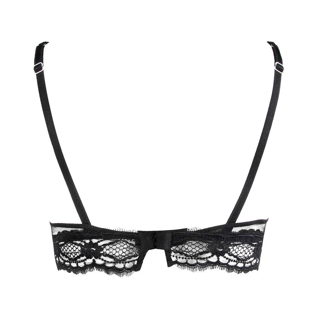 Soutien-gorge Triangle Sans Armatures Sublime En Dentelle Noir 6 Soutien-gorge Triangle Sans Armatures Sublime En Dentelle Noir – Image 4